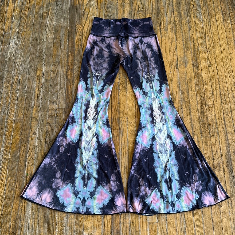 Teeki Bell Bottom “Eagle Feathers” Size S